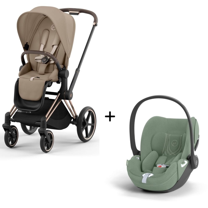 Carrinho de Bebé Priam Rosegold e Babycoque Cloud T i-Size Plus Cybex - Cybex - PACKPRIAM003-015