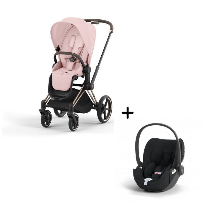 Carrinho de Bebé Priam Rosegold e Babycoque Cloud T i-Size Plus Cybex - Cybex - PACKPRIAM003-020