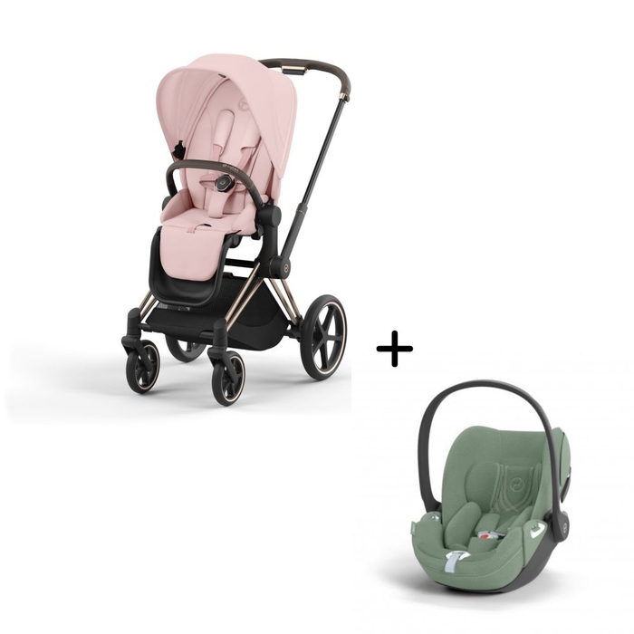 Carrinho de Bebé Priam Rosegold e Babycoque Cloud T i-Size Plus Cybex - Cybex - PACKPRIAM003-021