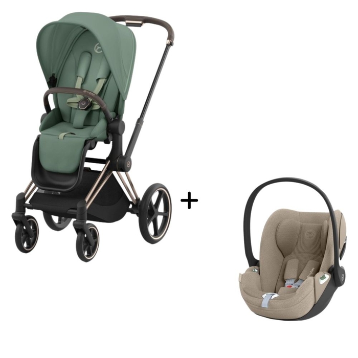 Carrinho de Bebé Priam Rosegold e Babycoque Cloud T i-Size Plus Cybex - Cybex - PACKPRIAM003-035