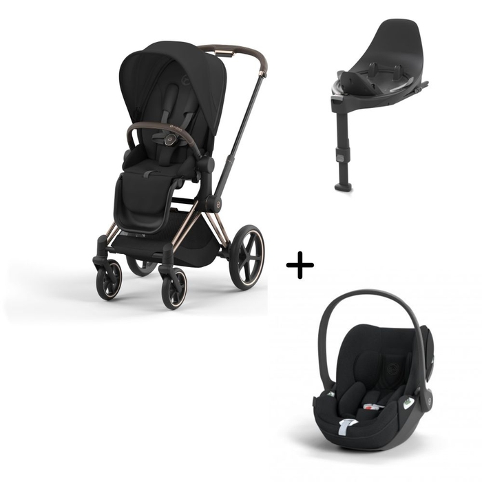 Carrinho de Bebé Priam Rosegold, Babycoque Cloud T i-Size Plus e Base T Isofix i-Size Cybex - Cybex - PACKPRIAM004-002