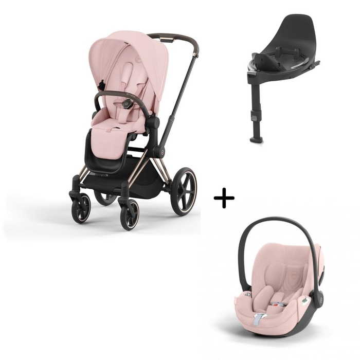Carrinho de Bebé Priam Rosegold, Babycoque Cloud T i-Size Plus e Base T Isofix i-Size Cybex - Cybex - PACKPRIAM004-022