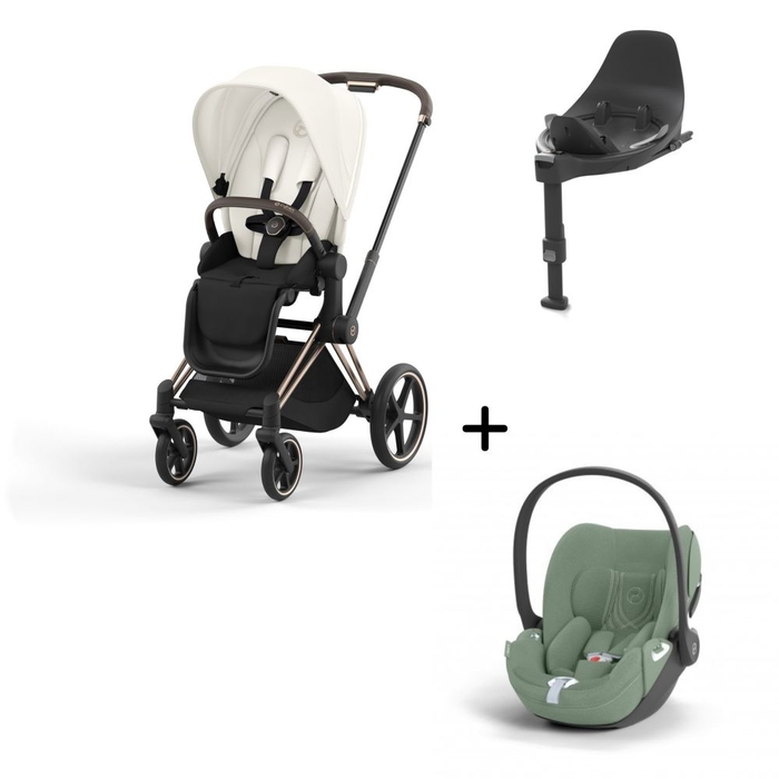 Carrinho de Bebé Priam Rosegold, Babycoque Cloud T i-Size Plus e Base T Isofix i-Size Cybex - Cybex - PACKPRIAM004-027