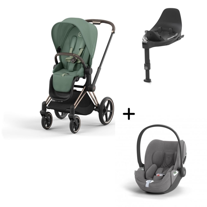 Carrinho de Bebé Priam Rosegold, Babycoque Cloud T i-Size Plus e Base T Isofix i-Size Cybex - Cybex - PACKPRIAM004-031