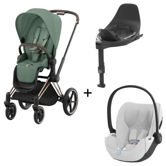 Carrinho de Bebé Priam Rosegold, Babycoque Cloud T i-Size Plus e Base T Isofix i-Size Cybex - Cybex - PACKPRIAM004-036