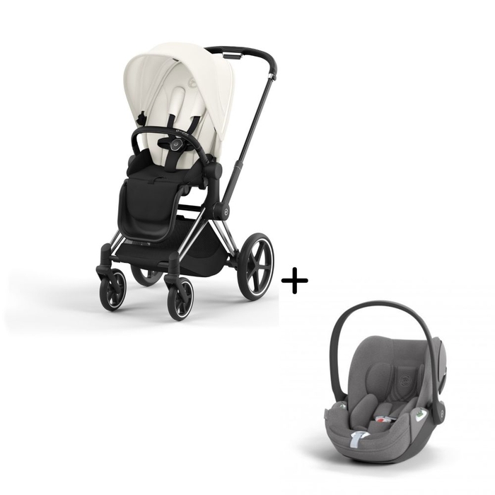Carrinho de Bebé Priam Chrome Black e Babycoque Cloud T i-Size Cybex - Cybex - PACKPRIAM005-009