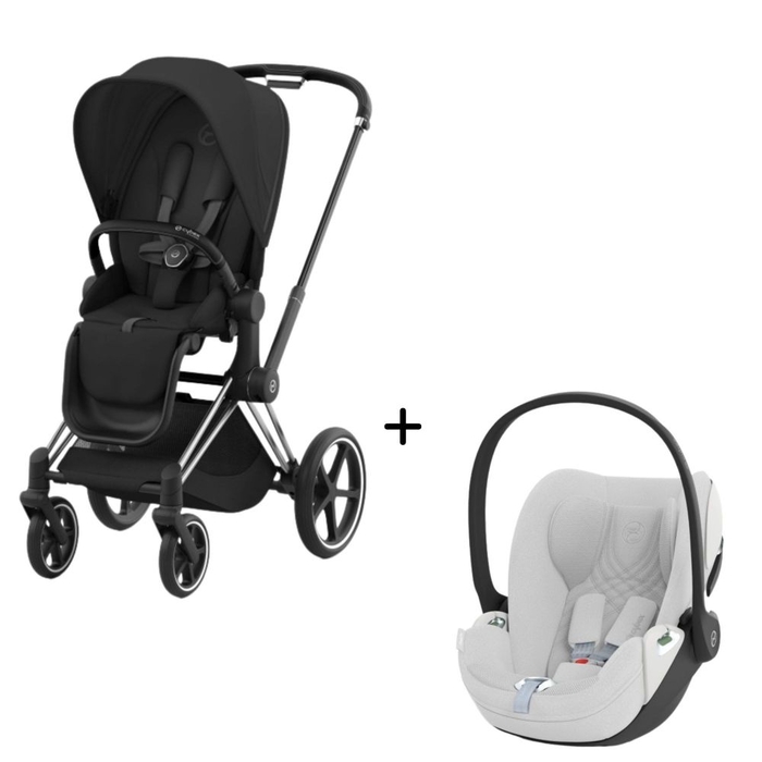 Carrinho de Bebé Chrome Black e Babycoque Cloud T i-Size Plus Cybex - Cybex - PACKPRIAM007-006