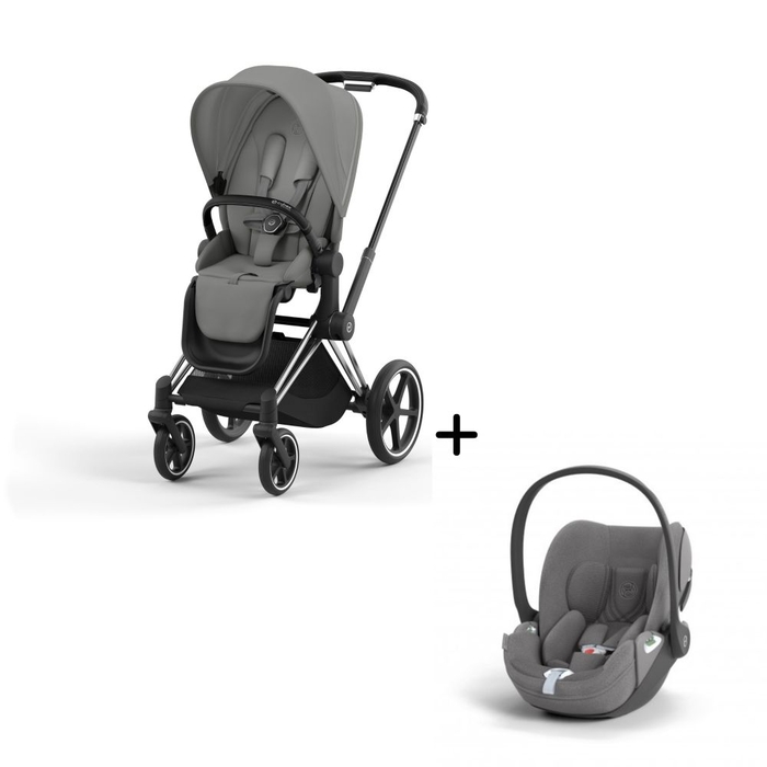 Carrinho de Bebé Chrome Black e Babycoque Cloud T i-Size Plus Cybex - Cybex - PACKPRIAM007-007