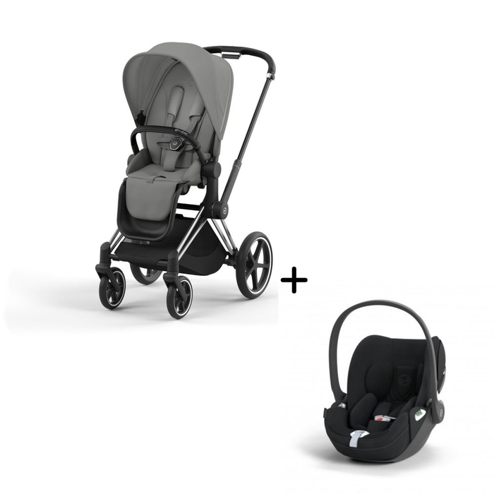Carrinho de Bebé Chrome Black e Babycoque Cloud T i-Size Plus Cybex - Cybex - PACKPRIAM007-008