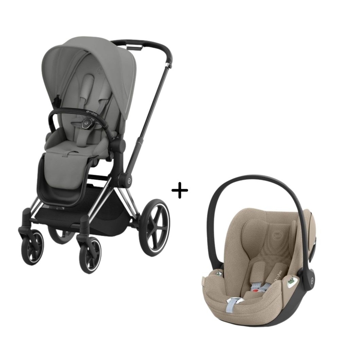 Carrinho de Bebé Chrome Black e Babycoque Cloud T i-Size Plus Cybex - Cybex - PACKPRIAM007-011