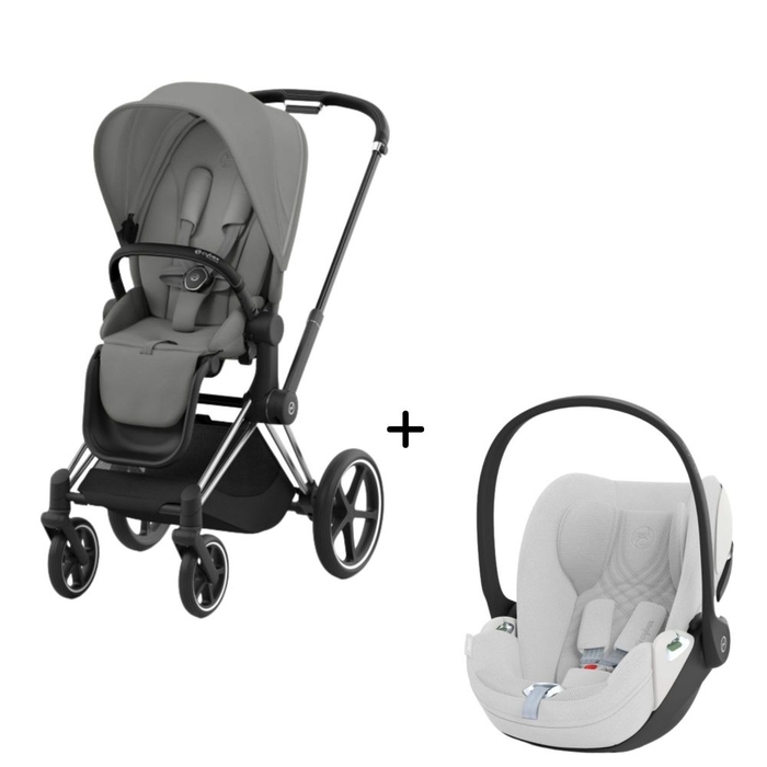 Carrinho de Bebé Chrome Black e Babycoque Cloud T i-Size Plus Cybex - Cybex - PACKPRIAM007-012