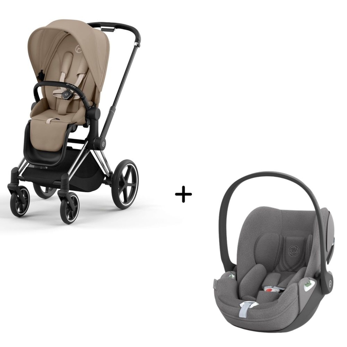 Carrinho de Bebé Chrome Black e Babycoque Cloud T i-Size Plus Cybex - Cybex - PACKPRIAM007-013