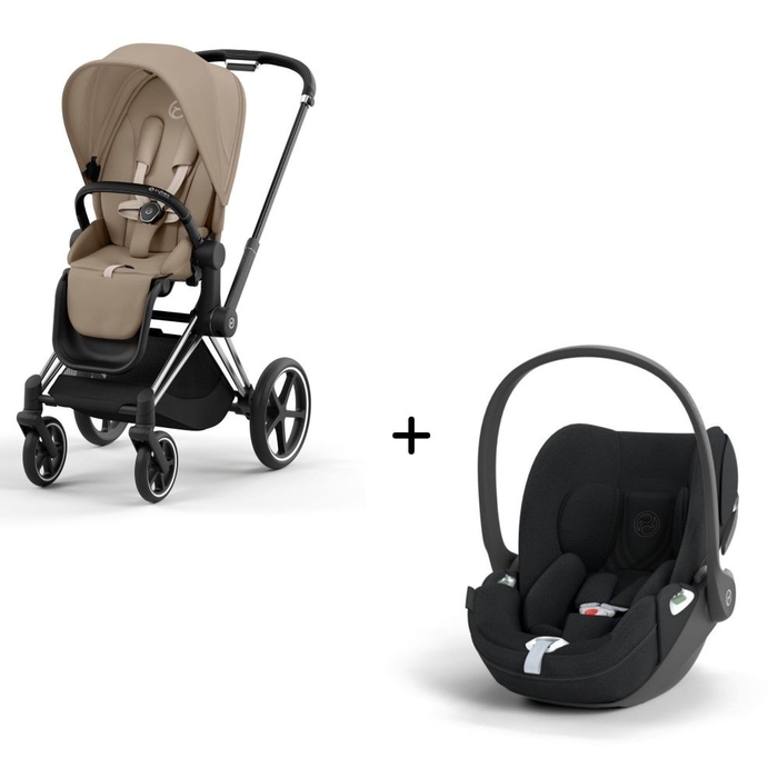 Carrinho de Bebé Chrome Black e Babycoque Cloud T i-Size Plus Cybex - Cybex - PACKPRIAM007-014