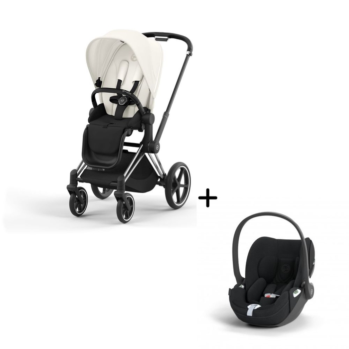 Carrinho de Bebé Chrome Black e Babycoque Cloud T i-Size Plus Cybex - Cybex - PACKPRIAM007-026
