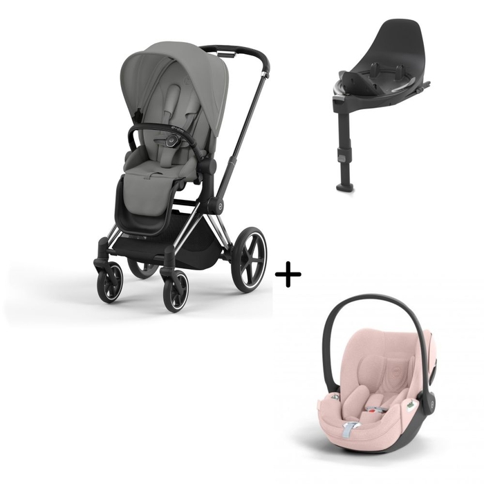Carrinho de Bebé Chrome Black, Babycoque Cloud T i-Size Plus e Base T Isofix i-Size Cybex - Cybex - PACKPRIAM008-010