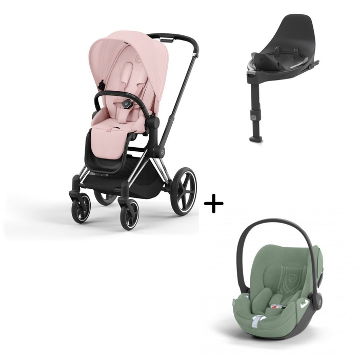 Carrinho de Bebé Chrome Black, Babycoque Cloud T i-Size Plus e Base T Isofix i-Size Cybex - Cybex - PACKPRIAM008-021