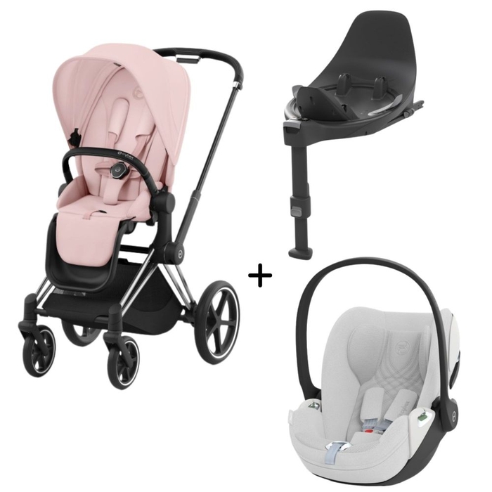 Carrinho de Bebé Chrome Black, Babycoque Cloud T i-Size Plus e Base T Isofix i-Size Cybex - Cybex - PACKPRIAM008-023