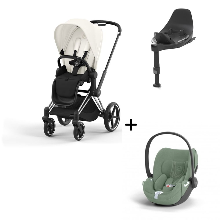 Carrinho de Bebé Chrome Black, Babycoque Cloud T i-Size Plus e Base T Isofix i-Size Cybex - Cybex - PACKPRIAM008-027