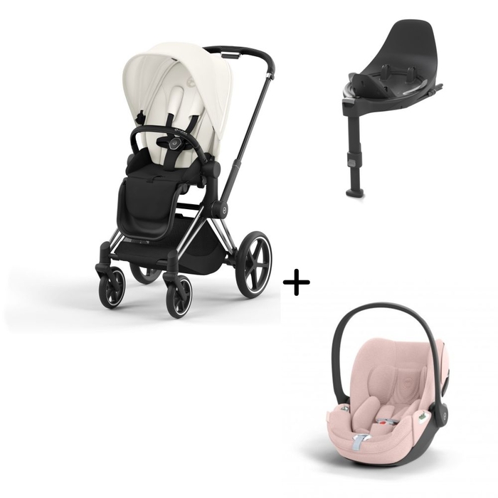 Carrinho de Bebé Chrome Black, Babycoque Cloud T i-Size Plus e Base T Isofix i-Size Cybex - Cybex - PACKPRIAM008-028