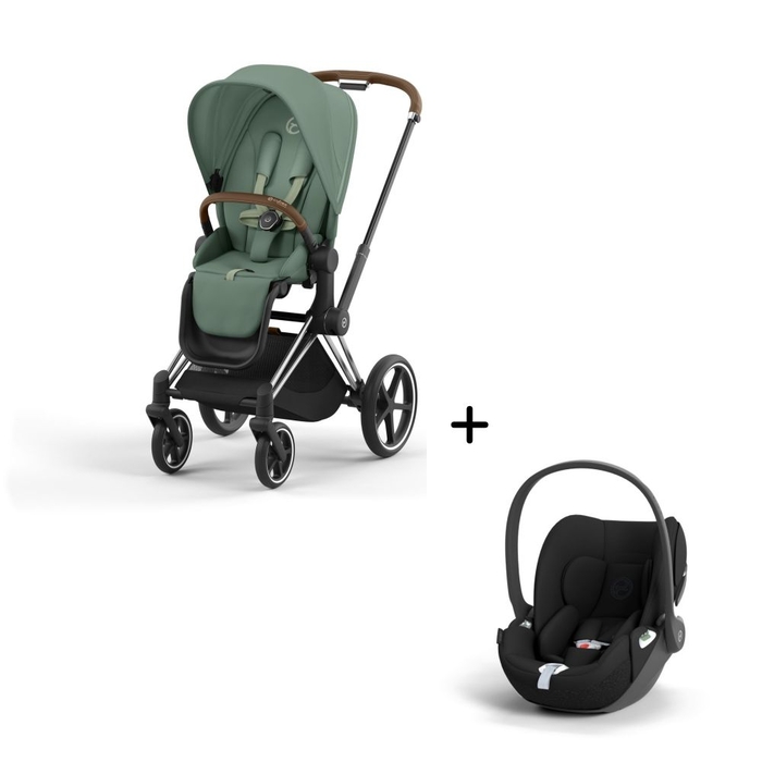 Carrinho de Bebé Priam Chrome Brown e Babycoque Cloud T i-Size Cybex - Cybex - PACKPRIAM009-012