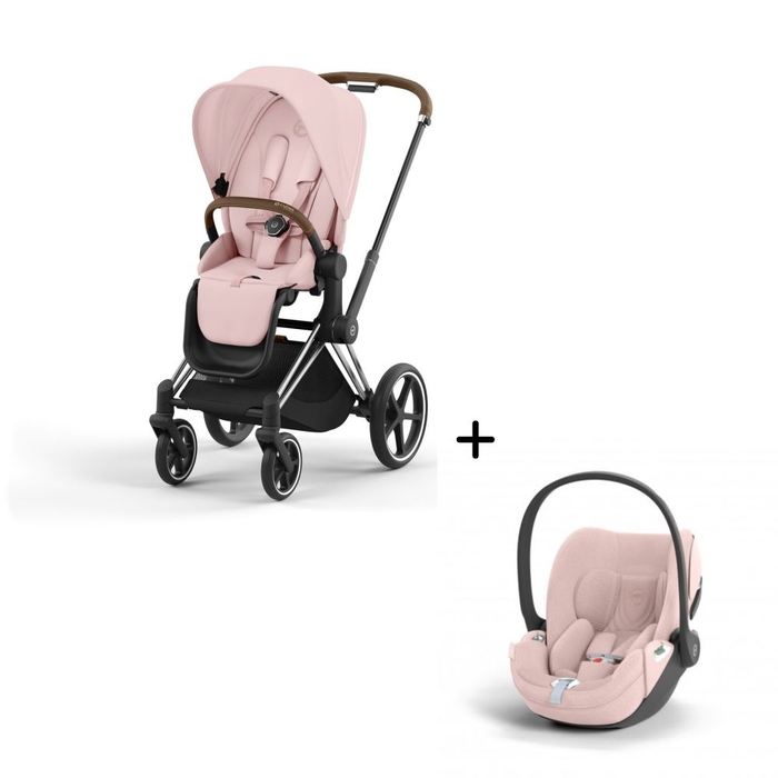 Carrinho de Bebé Priam Chrome Brown e Babycoque Cloud T i-Size Plus Cybex - Cybex - PACKPRIAM011-022