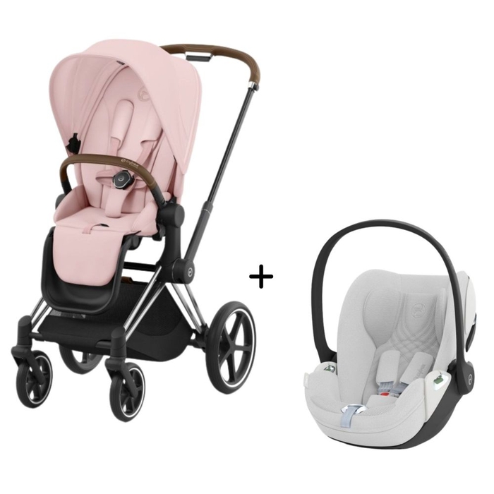 Carrinho de Bebé Priam Chrome Brown e Babycoque Cloud T i-Size Plus Cybex - Cybex - PACKPRIAM011-024