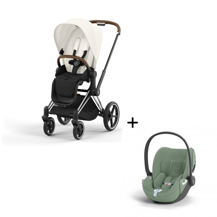 Carrinho de Bebé Priam Chrome Brown e Babycoque Cloud T i-Size Plus Cybex - Cybex - PACKPRIAM011-027