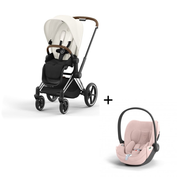 Carrinho de Bebé Priam Chrome Brown e Babycoque Cloud T i-Size Plus Cybex - Cybex - PACKPRIAM011-028