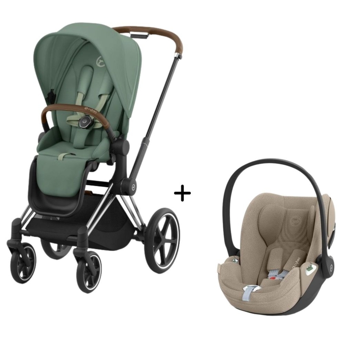 Carrinho de Bebé Priam Chrome Brown e Babycoque Cloud T i-Size Plus Cybex - Cybex - PACKPRIAM011-035