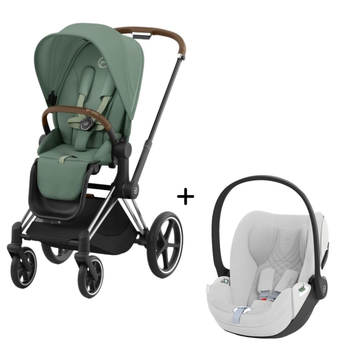 Carrinho de Bebé Priam Chrome Brown e Babycoque Cloud T i-Size Plus Cybex - Cybex - PACKPRIAM011-036
