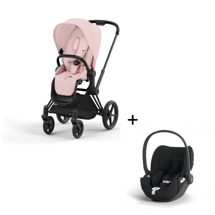 Carrinho de Bebé Priam Matt Black e Babycoque Cloud T i-Size Plus Cybex - Cybex - PACKPRIAM015-020