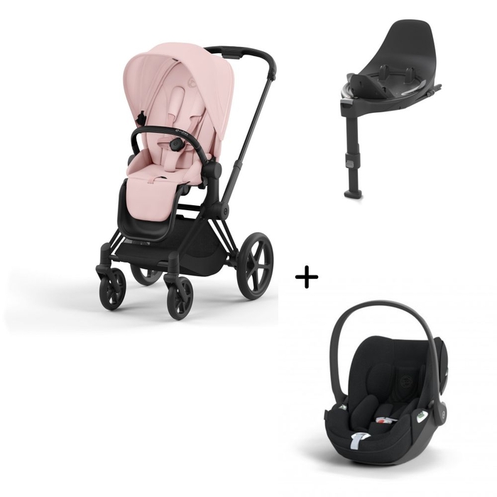 Carrinho de Bebé Priam Matt Black, Babycoque Cloud T i-Size Plus e Base T Isofix i-Size Cybex - Cybex - PACKPRIAM016-020