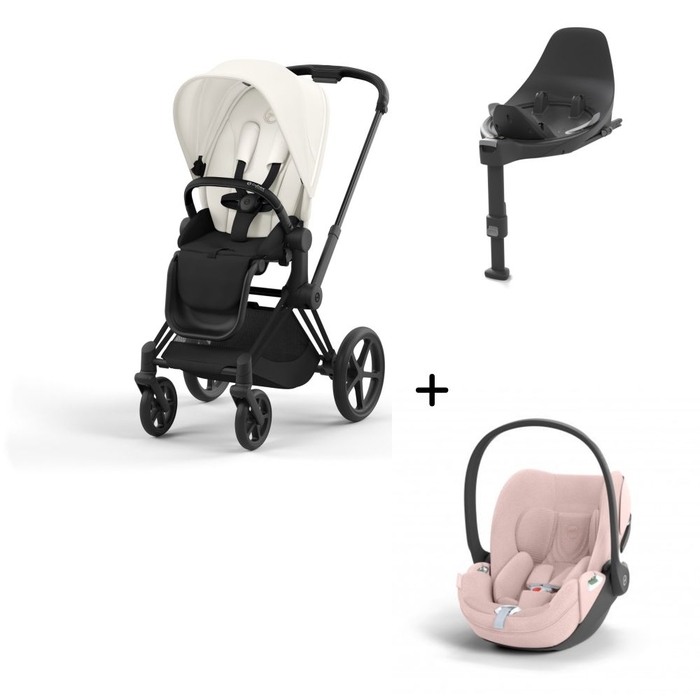 Carrinho de Bebé Priam Matt Black, Babycoque Cloud T i-Size Plus e Base T Isofix i-Size Cybex - Cybex - PACKPRIAM016-028