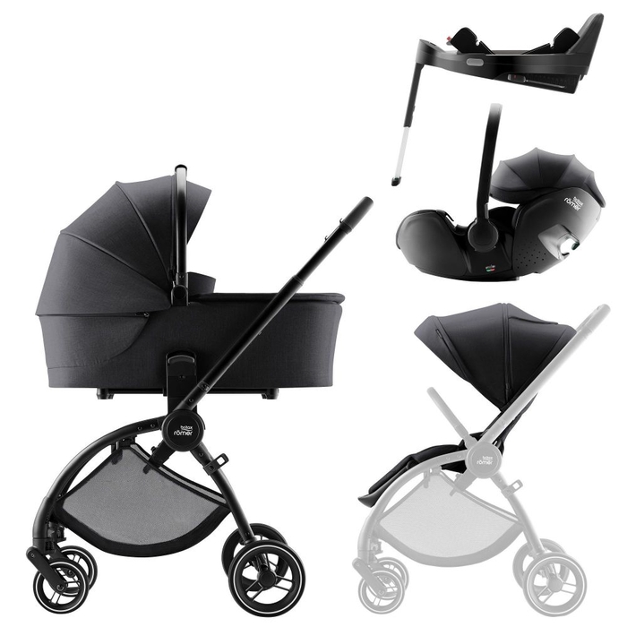 Carrinho de Bebé Britax Römer Rio com Alcofa, Baby-Safe Pro Style e Base Vario 5Z - Britax Römer - PACKRIO008-002