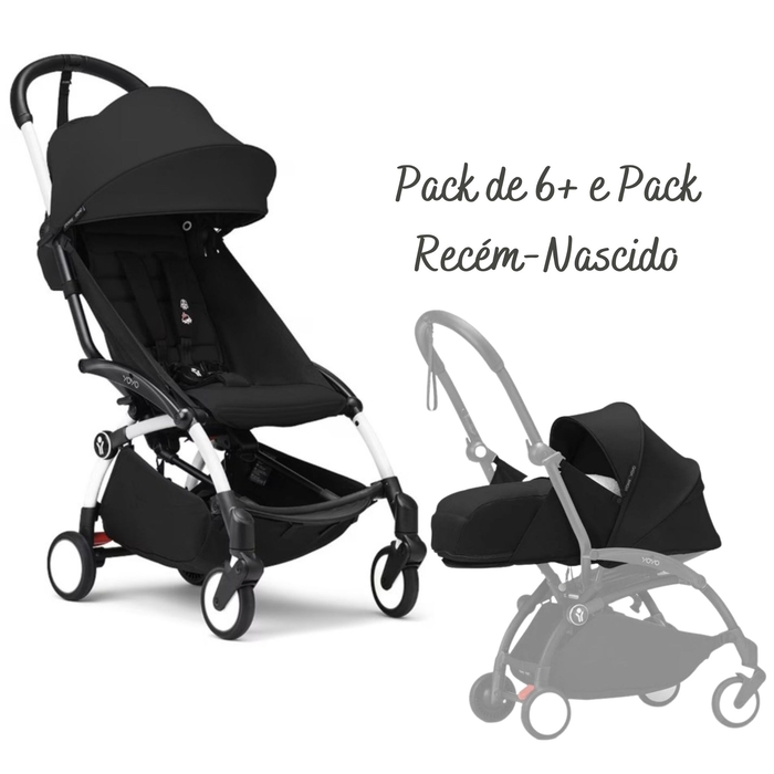 Carrinho de Bebé Stokke YOYO 3 White com Pack de 6+ e Pack Recém-Nascido - Stokke - PACKYOYO006-001