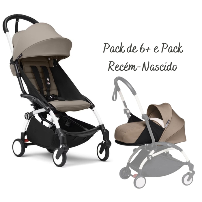 Carrinho de Bebé Stokke YOYO 3 White com Pack de 6+ e Pack Recém-Nascido - Stokke - PACKYOYO006-002
