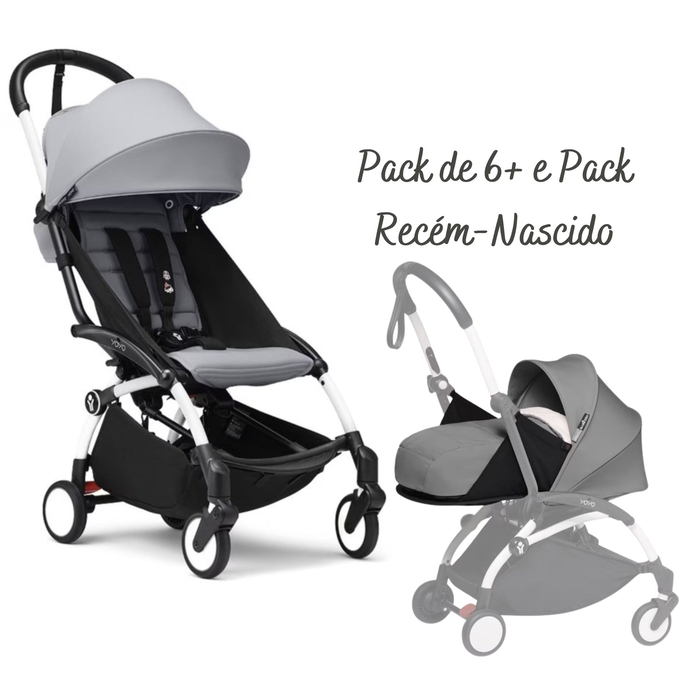 Carrinho de Bebé Stokke YOYO 3 White com Pack de 6+ e Pack Recém-Nascido - Stokke - PACKYOYO006-005