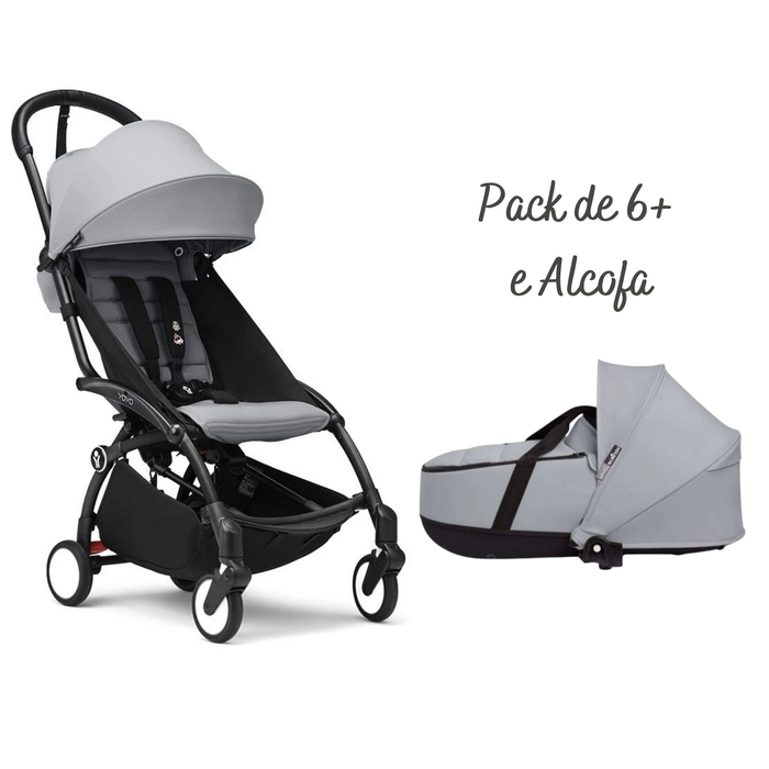 Carrinho de Bebé Stokke YOYO 3 Black com Pack de 6+ e Alcofa - Stokke - PACKYOYO007-005