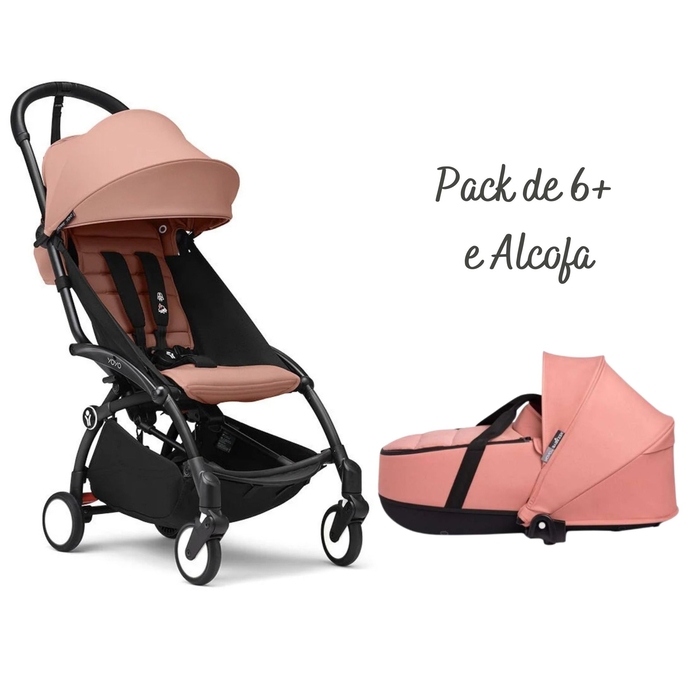 Carrinho de Bebé Stokke YOYO 3 Black com Pack de 6+ e Alcofa - Stokke - PACKYOYO007-006