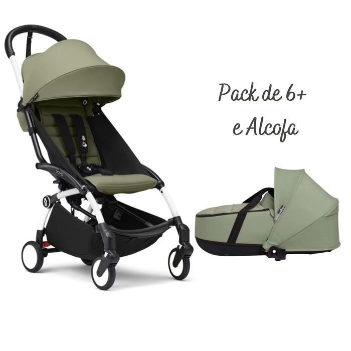 Carrinho de Bebé Stokke YOYO 3 White com Pack de 6+ e Alcofa - Stokke - PACKYOYO008-007