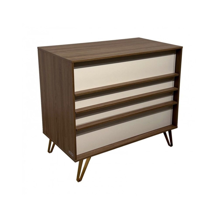 Cómoda com Muda-Fraldas Ikid Trieste Walnut - Ikid - 8435587803577