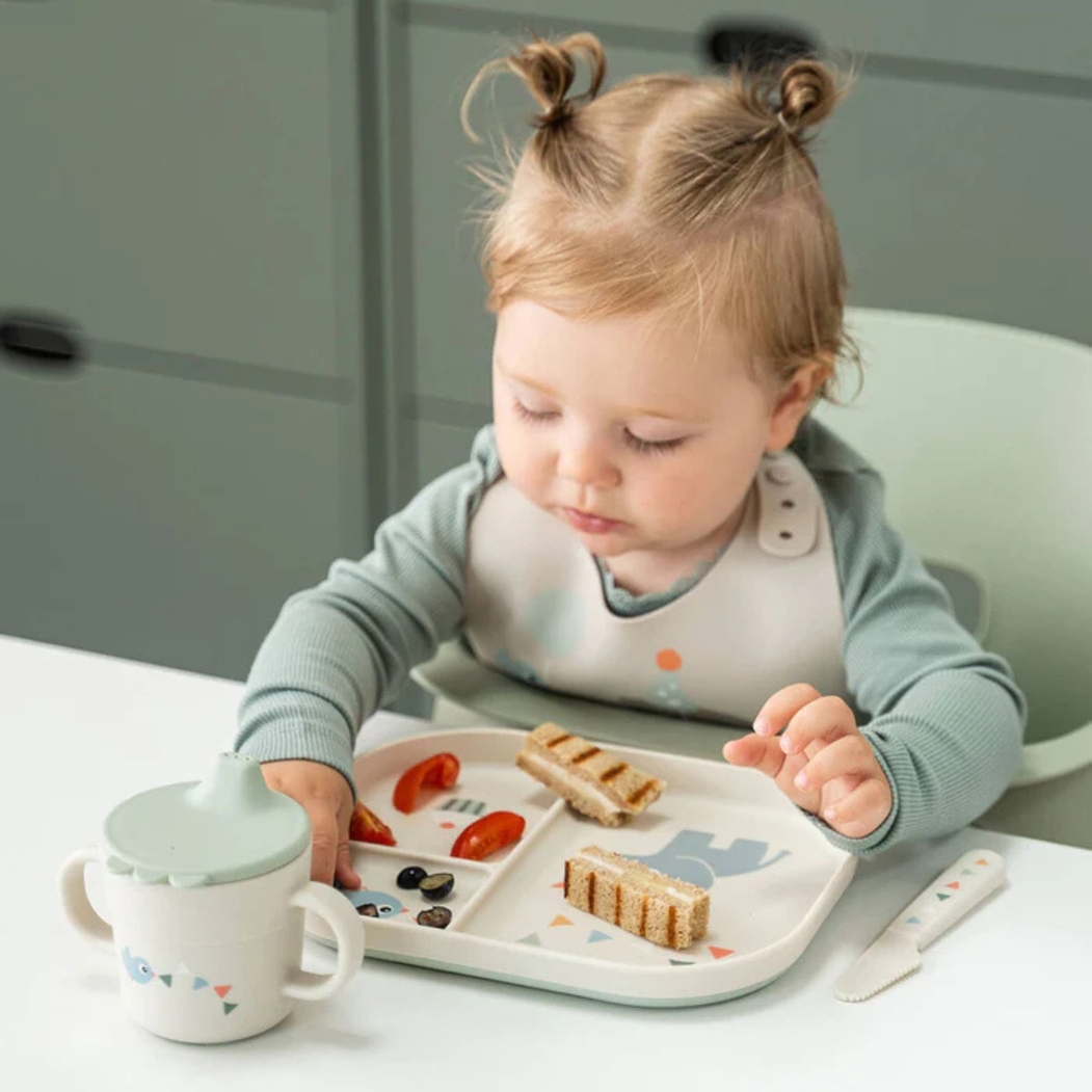 Copo em Silicone Done by Deer com 2 Asas Celebration Sand and Green - Done By Deer - 5712643064350