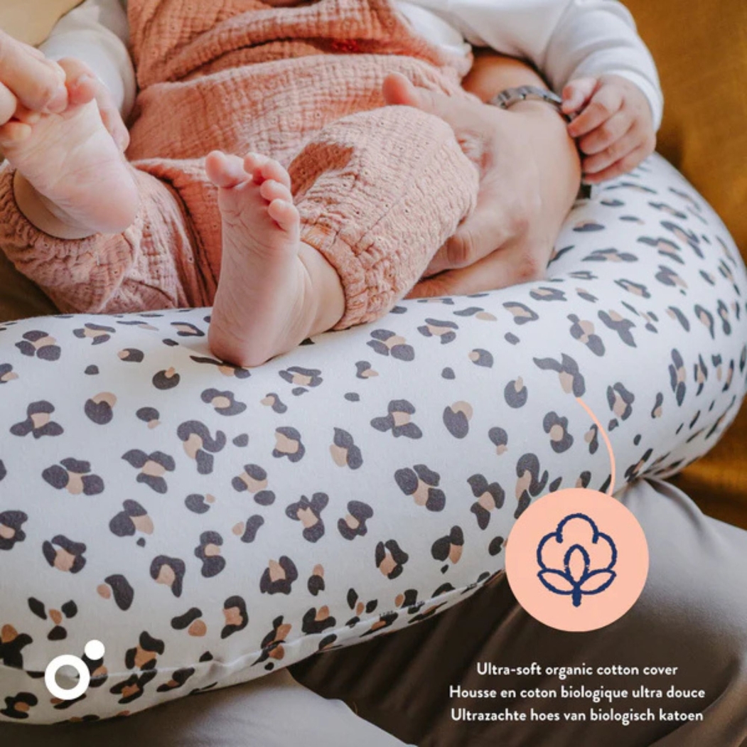 Almofada de Gravidez e Amamentação Doomoo Buddy Leopardo Bege - Doomoo - 5B87