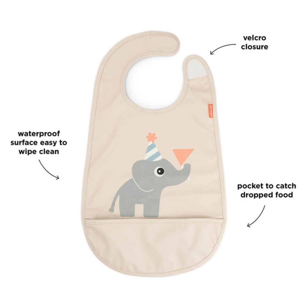 Babete com Velcro Done by Deer Celebration Sand - Done By Deer - 5712643061434