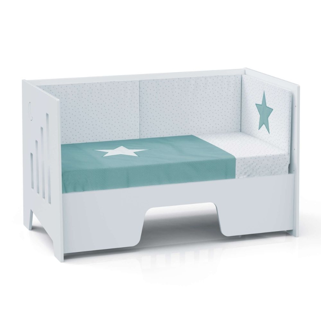 Berço Alondra Omni XL Terracota 6 em 1 com Barra Infantil e Têxteis - Alondra - OMNIXL-K13-M7783-TX148