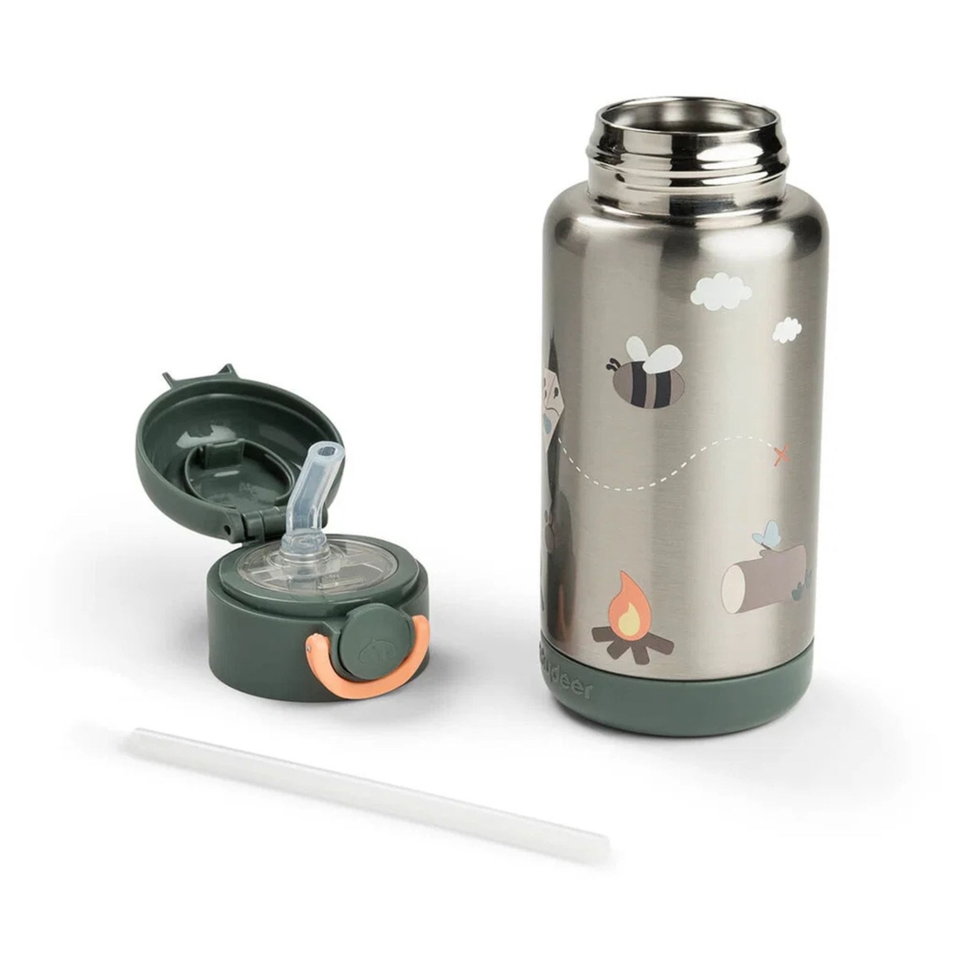 Garrafa Térmica Done by Deer com Palha Tiny Trails 340ml - Done By Deer - 5712643066217