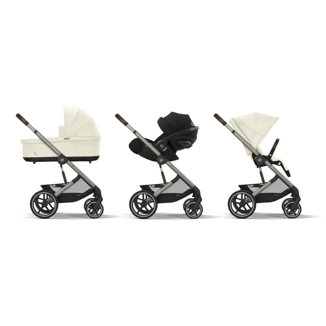Carrinho de Bebé e Alcofa Cybex Balios Taupe com Cloud G Plus e Adaptadores com Oferta Base G - Cybex - PACKBALIOS030-007