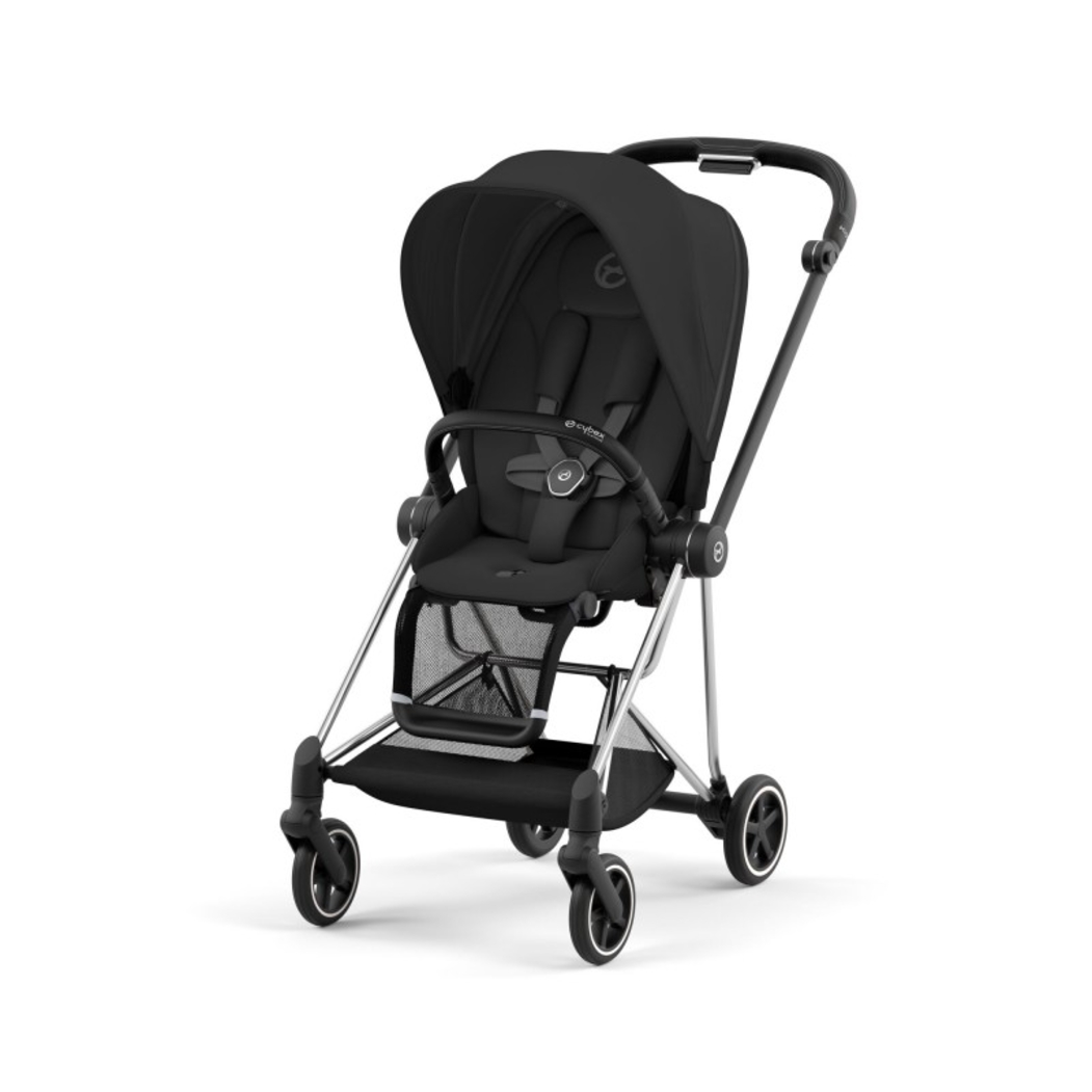 Pack Carrinho de Bebé Mios Cybex Chrome Black com Seat Pack e Alcofa Mirage Grey - Cybex - PACKMIOS038-001