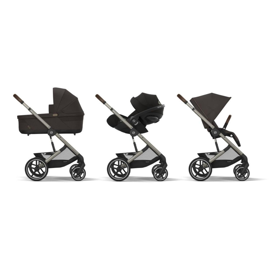 Carrinho de Bebé e Alcofa Cybex Balios Taupe com Cloud G Plus e Adaptadores com Oferta Base G - Cybex - PACKBALIOS030-023