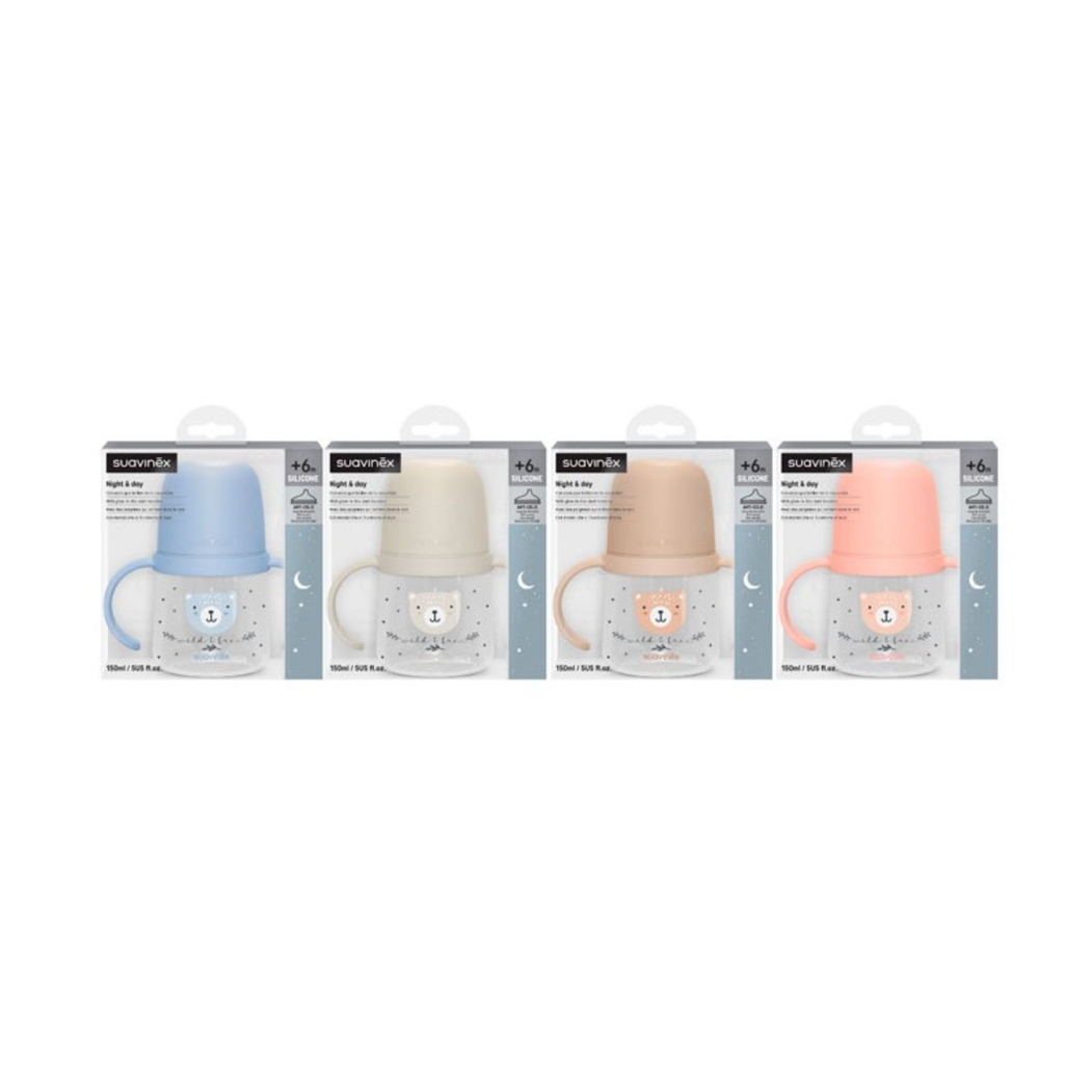 Biberão com Asas Suavinex Night & Day 150ml - Suavinex - 8426420005548